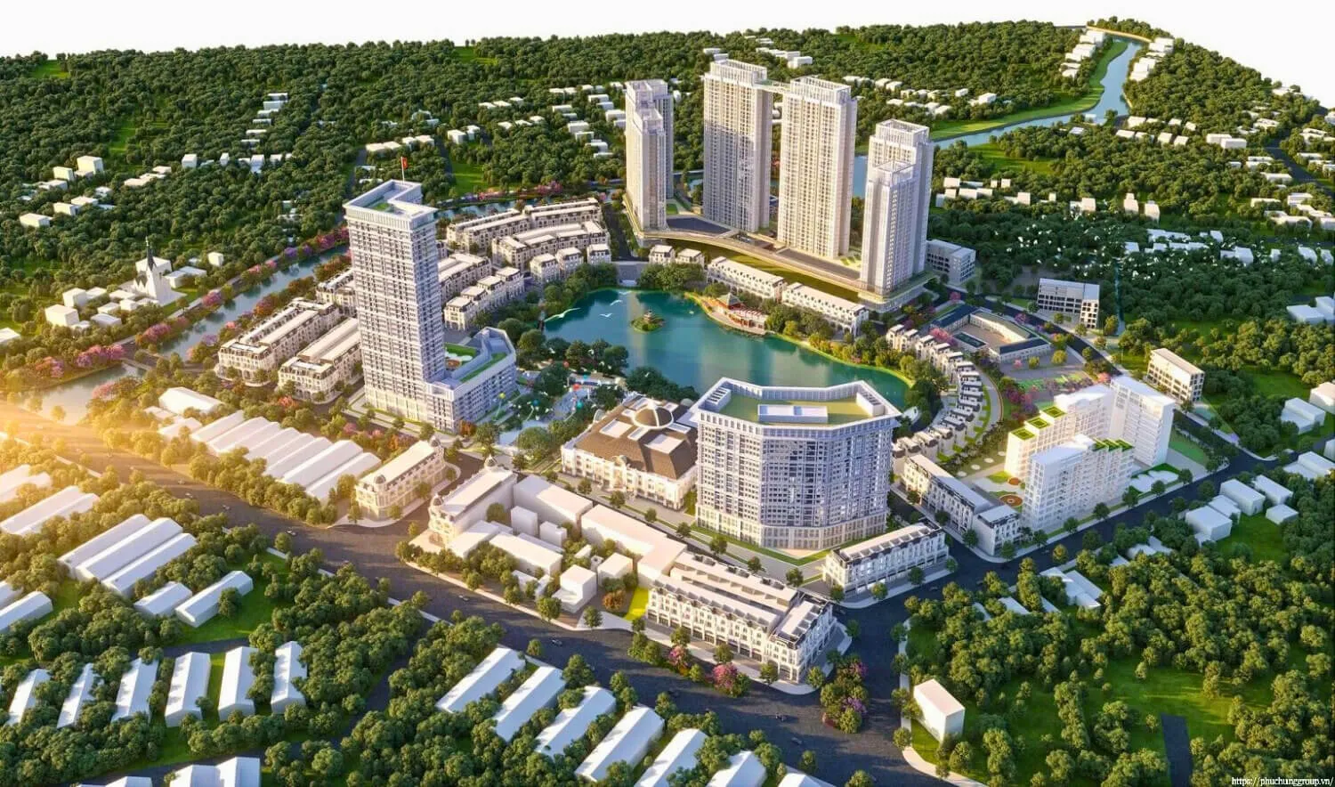 Phối cảnh tổng thể Hồ Gươm Xanh